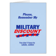 MILITARY DISCOUNT Card