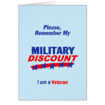 MILITARY DISCOUNT Card
