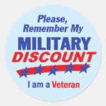 MILITARY DISCOUNT Sticker