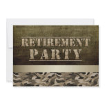 Military Fatigues Retirement Party Custom Invites