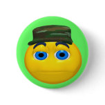 Military Funny Face Birthday Button