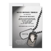 Military Going Away Party Personalized Announcement