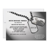 Military Going Away Party Personalized Announcements