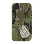 Military Green Camo w/ Dog Tag Case-Mate iPhone 4 Cases