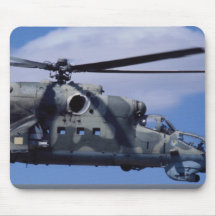 Military Mi-24 hind attack helicopter, Czech Air F Mousepads