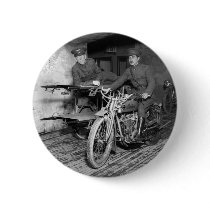 Military Motorcycle EMT, 1910s Pinback Button