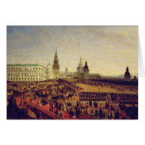 Military parade during Coronation of Alexander Greeting Card