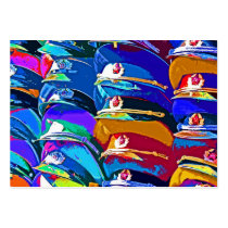 Military Peaked Caps / Hats, Artistic Pattern Business Cards