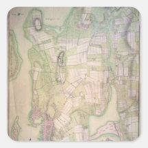 Military plan of Newport, 1777 Square Sticker
