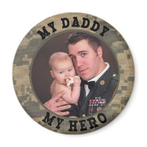 Military Soldier: My Daddy My Hero Photo Frame Fridge Magnets