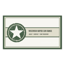 Military Style Patriotic Star Grunge Logo Business Cards