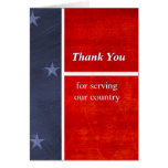Military Thank You For Serving Our Country Custom Card