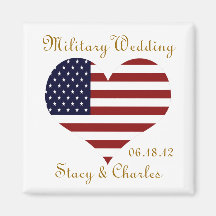Military Wedding Favour Personalised Magnet