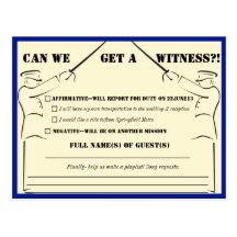 Military Wedding RSVP Postcards