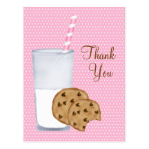 milk and cookies post cards