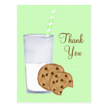 milk and cookies post cards