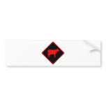 Milk Cow Silhouette Beef Cattle Moo Bull Steer bumper stickers