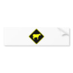 Milk Cow Silhouette Beef Cattle Moo Bull Steer bumper stickers