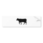 Milk Cow Silhouette Beef Cattle Moo Bull Steer bumper stickers