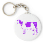 Milk Cow Silhouette Beef Cattle Moo Bull Steer keychains