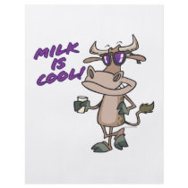 milk is cool funny cute cow cartoon full color flyer