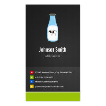 Milk Production Deliver - Creative Innovative Business Card