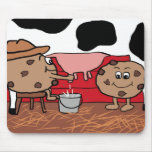 Milkin' Cookies Milk and Cookies Design mousepads