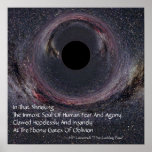 Milky Way Black Hole Lovecraft Poster posters