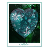 Millefiori poster - white border posters