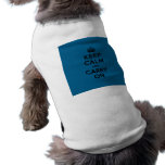 Millenium Blue Keep Calm and Carry On (black) pet clothing