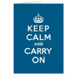 Millenium Blue Keep Calm and Carry On cards
