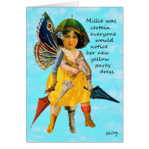 Millie and Her Party Dress Card