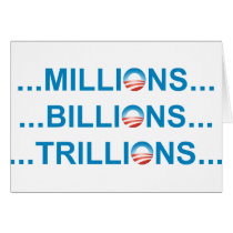 MILLION BILLION TRILLION GREETING CARD