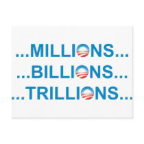 MILLION BILLION TRILLION POSTCARD