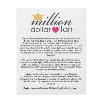 Million Dollar Tan's Cabana Tan Card Vertical Personalized Flyer
