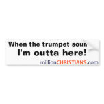 millionChristians.com Bumber Sticker bumper stickers