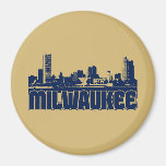 Milwaukee Skyline Refrigerator Magnet