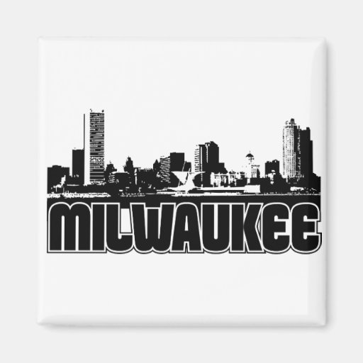 Milwaukee Skyline Refrigerator Magnets