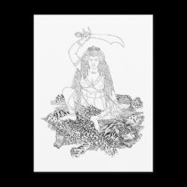 Min’gyür Pema Wangmo Line Drawing [postcard] postcards