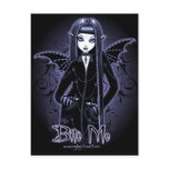 "Mina" Gothic Blue Bite Me Vampire Fairy Postcard