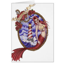 Mina - Tattoo Mermaid Card
