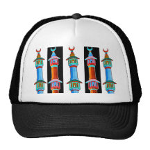 Minaret Stylised Illustration, Multi-Coloured (2) Mesh Hats
