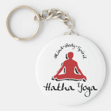 Mind Body Spirit Hatha Yoga Keychain