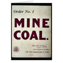 Mine Coal Greeting Card