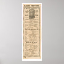 Miners' Restaurant Menu (1083A) Print