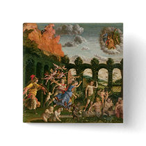 Minerva Chasing the Vices Pinback Buttons