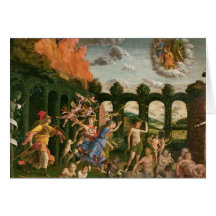 Minerva Chasing the Vices Greeting Card