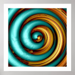 Mingle - Turquoise, Fine Art Print or Poster
