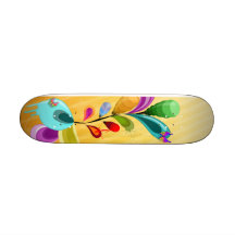 Mini Alien Flowers Skate Board