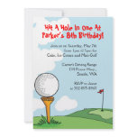 Mini-Golf themed birthday party invitations